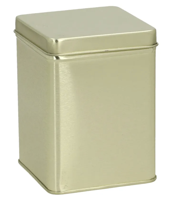 Vierkant blikje goud / zilver