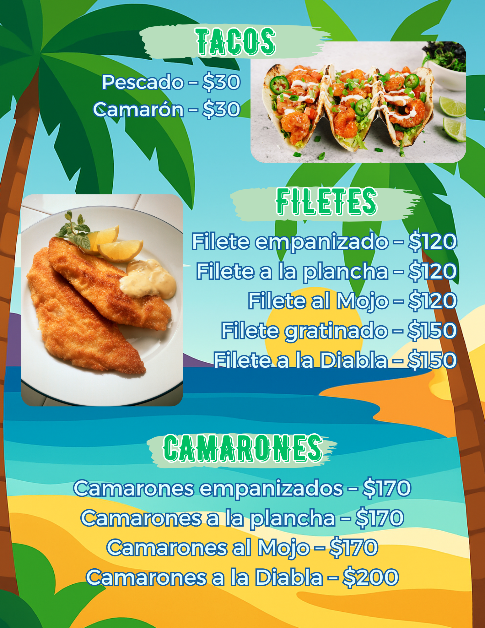 Menú Camaronero 2