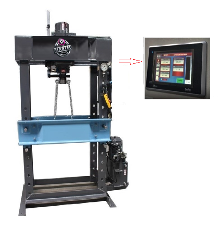 Werkstattpressen, Werkstattpresse, Härtel, Motor, CNC, Zyklen, Presskraft, Tonnen,