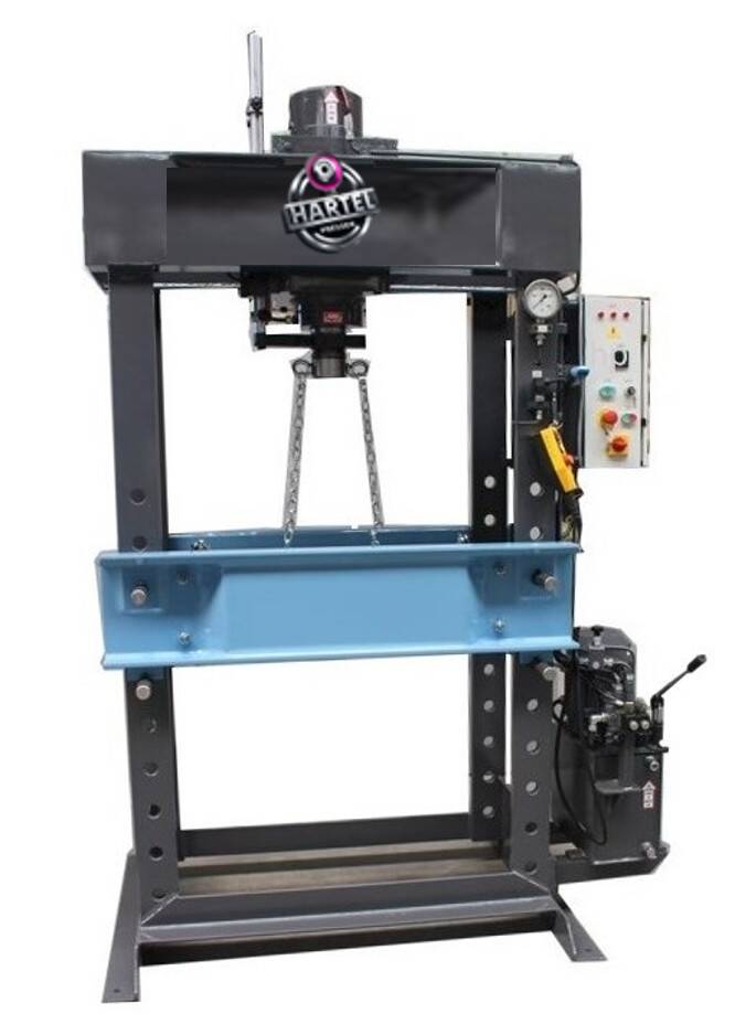 Werkstattpresse Härtet MH 125-10 Ausführung Motor-Hand betrieben, 100 Tonnen Presskraft, Arbeitsbereich 1.030 mm