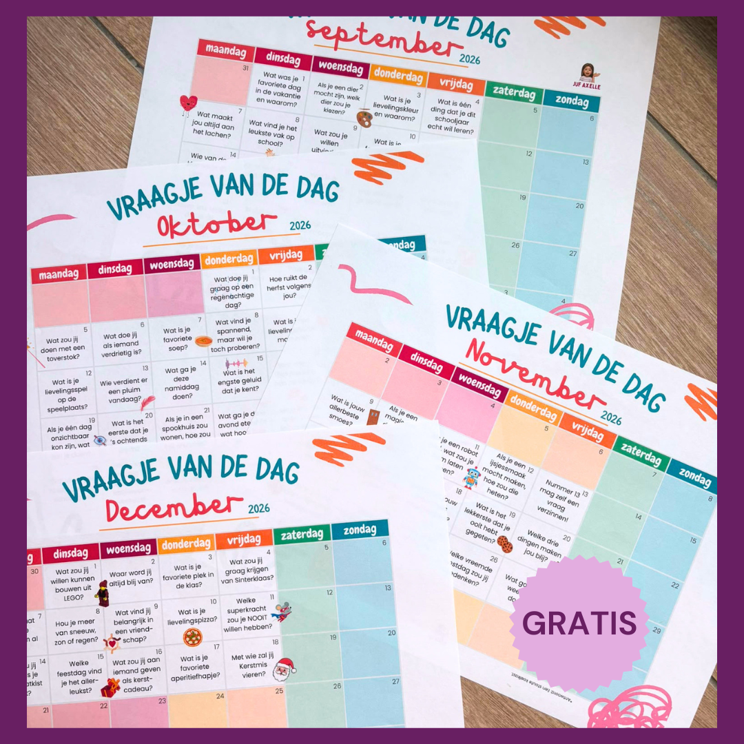 Vraagje van de dag | Kalender schooljaar '26-'27