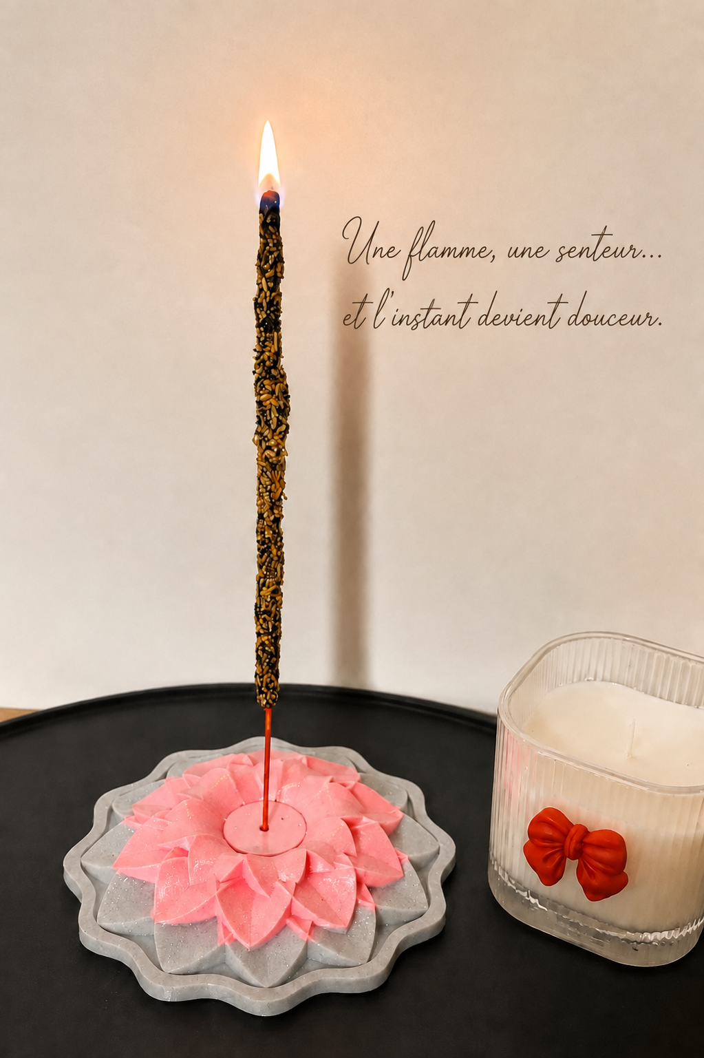 Porte Encens fleur coloris au choix