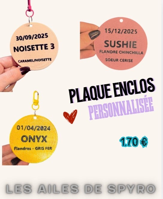plaque prénom enclos personnalisée