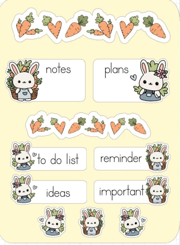 STICKER NOTE LAPIN