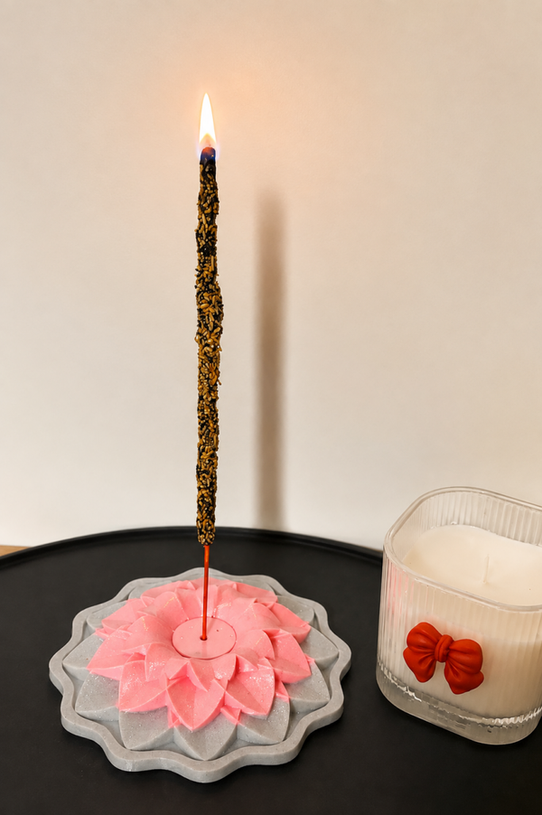 Porte Encens fleur coloris au choix