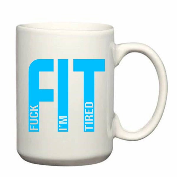 F....I....T.... Kaffeetasse Keramik/Steinzeug 400 ml, 2 Farben