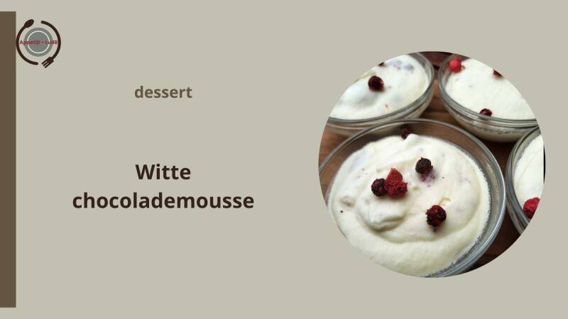 Witte chocolademousse