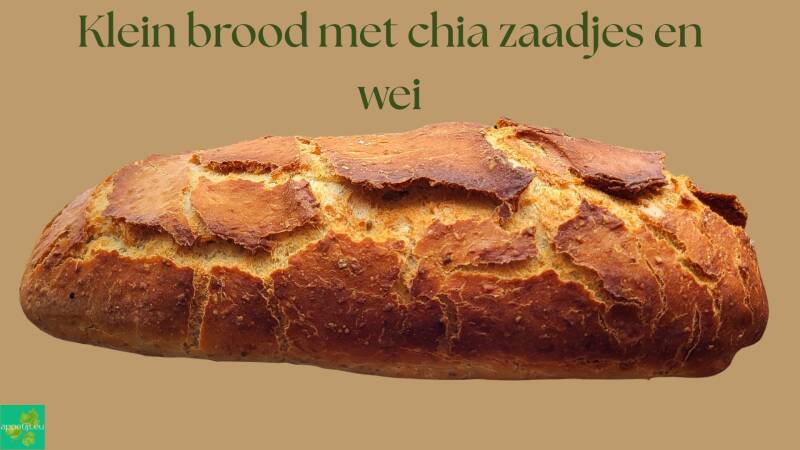 Klein brood met Chia zaadjes en wei