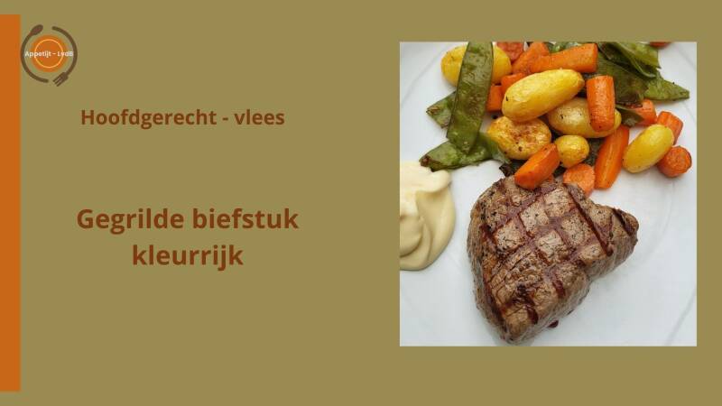 Gegrilde biefstuk kleurrijk - hoofdgerecht vlees