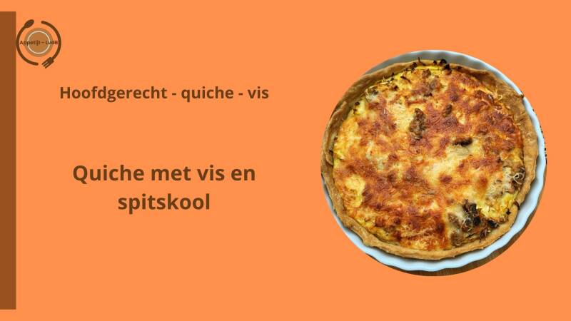 Quiche met vis en spitskool