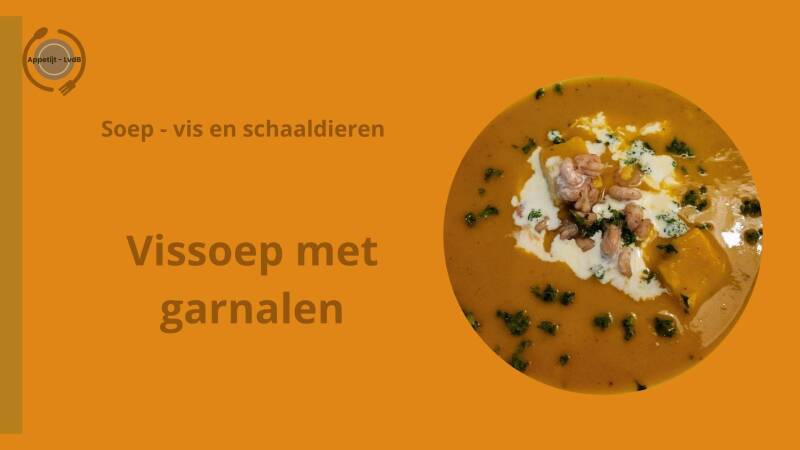 Vissoep met garnalen