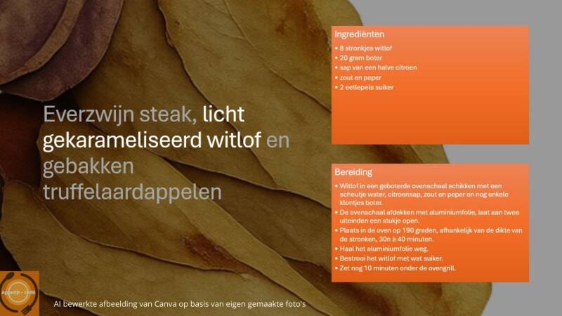 licht gekarameliseerd witlof