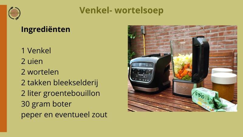 Venkel- wortelsoep, ingrediënten