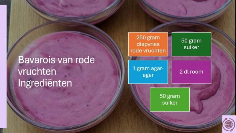 Bavarois van rode vruchten - ingrediënten