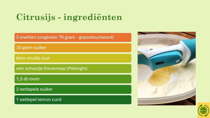 Citrusijs ingrediënten