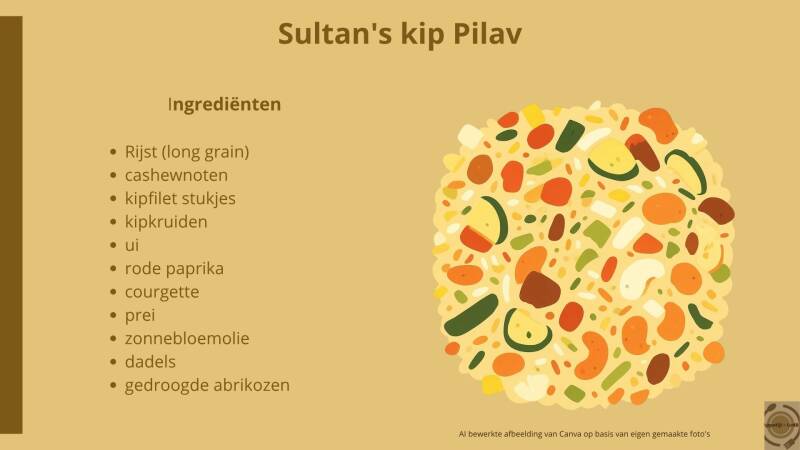 Sultan's kip Pilav - ingrediënten