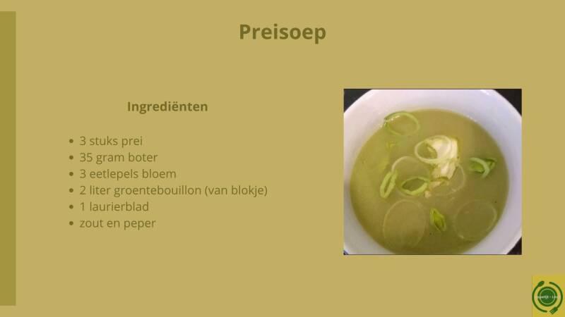 Preisoep - ingrediënten