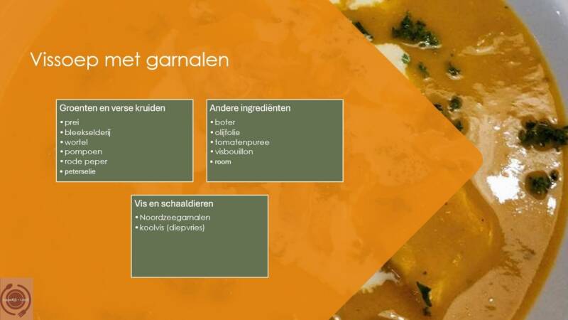 Vissoep met garnalen - ingrediënten