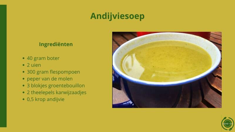 Andijviesoep - ingrediënten