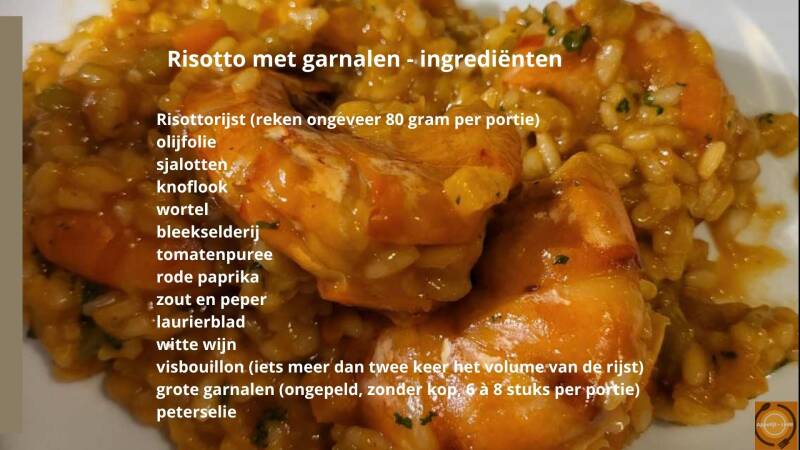 Risotto met garnalen - ingrediënten