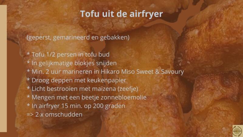 Tofu uit de airfryer, recept