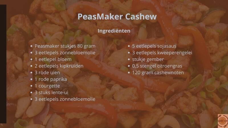 PeasMaker Cashew - ingrediënten