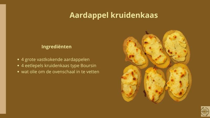 Aardappel kruidenkaas ingrediënten