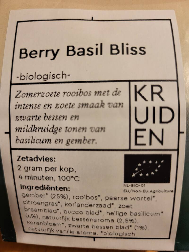 samenstelling en zetadvies Berry Basil Bliss