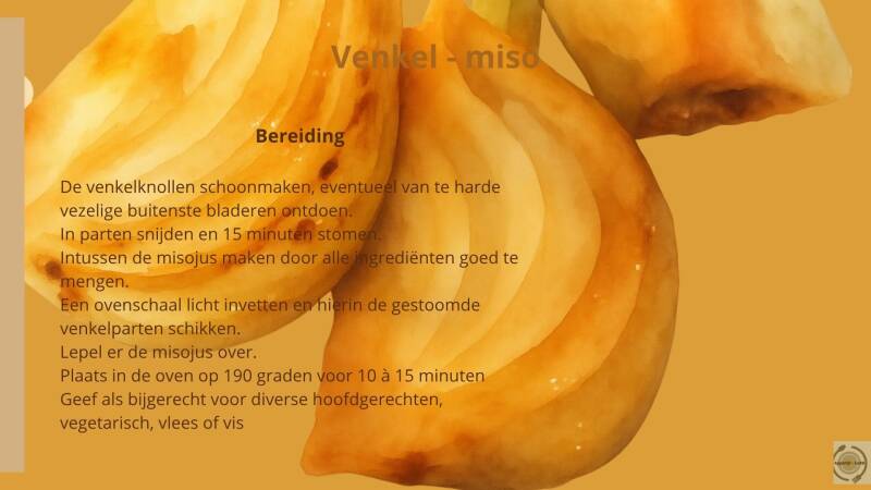 Venkel - miso bereiding