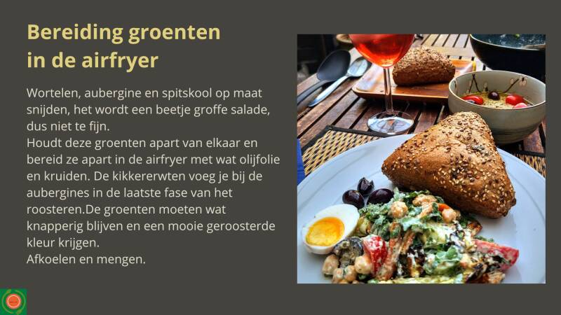 Bereiding groenten in de airfryer