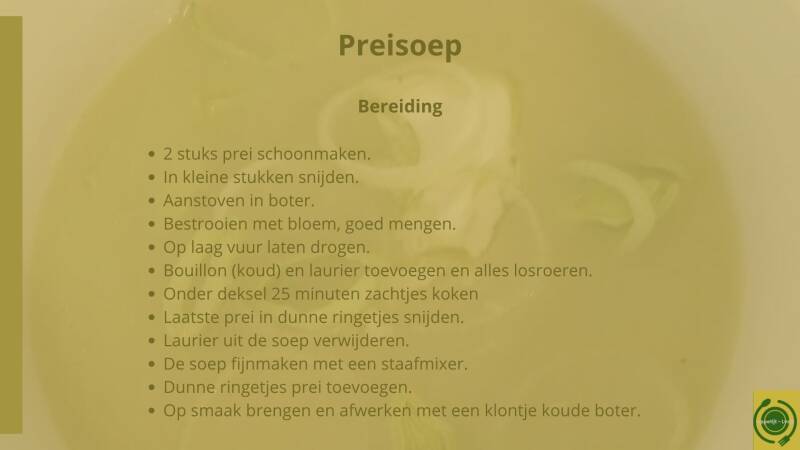 Preisoep - bereiding
