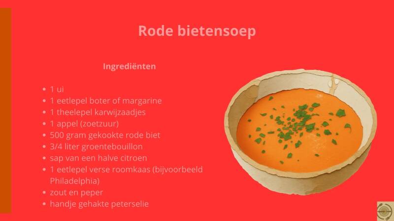 Rode bietensoep - ingrediënten