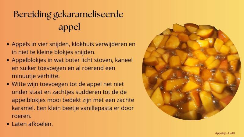 Bereiding gekarameliseerde appel