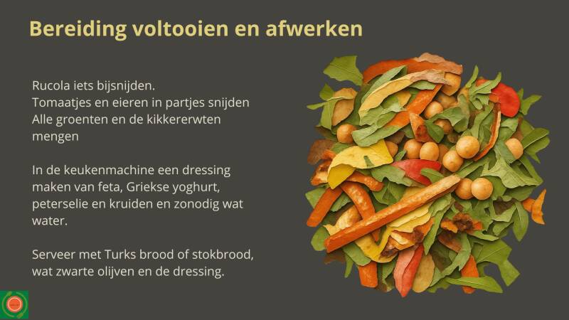 Bereiding voltooien en afwerken