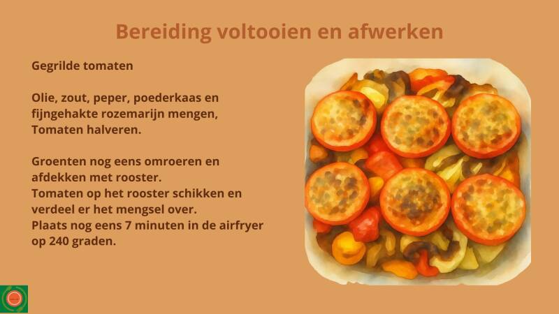 Bereiding voltooien en afwerken