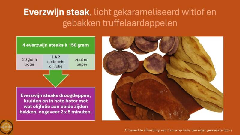 Everzwijn steaks bakken