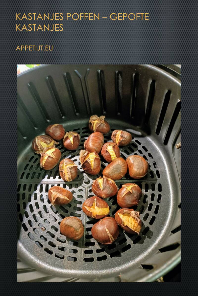 Kastanjes poffen - Gepofte kastanjes