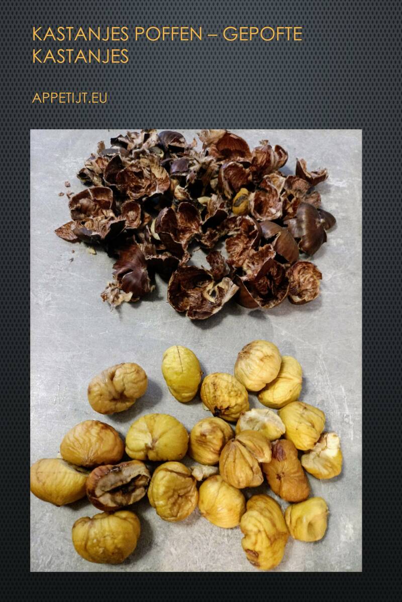 Kastenjes poffen - Gepofte kastanjes