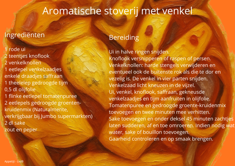 Aromatische stoverij met venkel