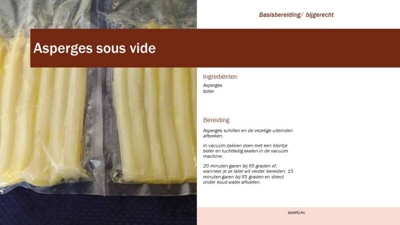 Asperges sous vide bereiden
