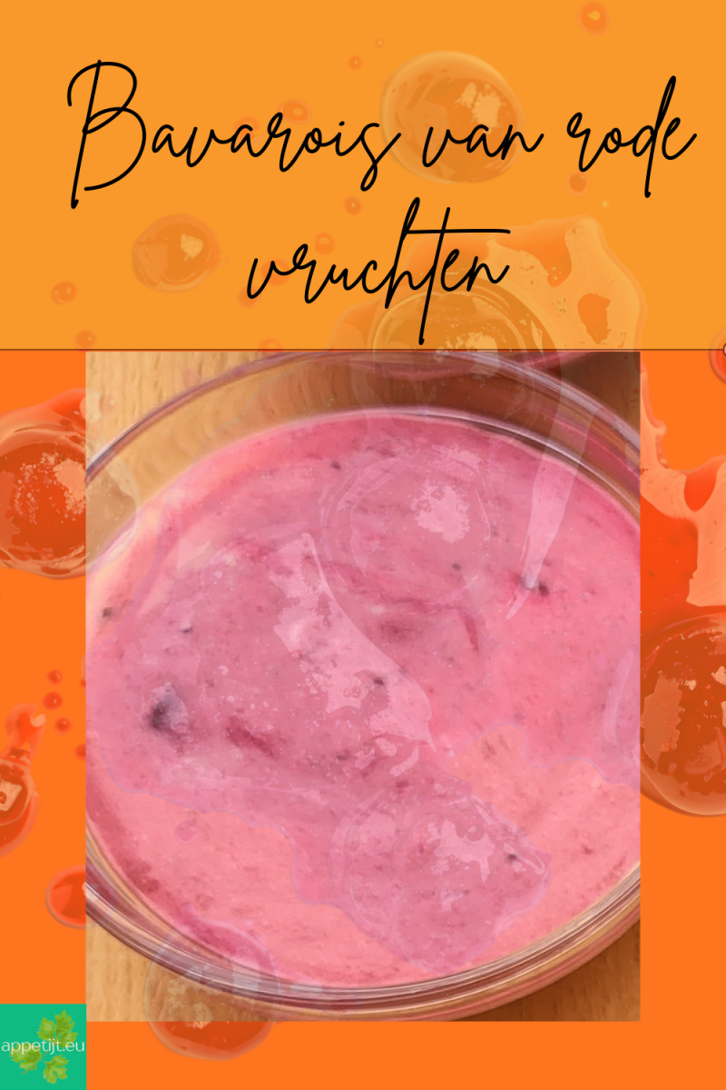 Bavarois van rode vruchten