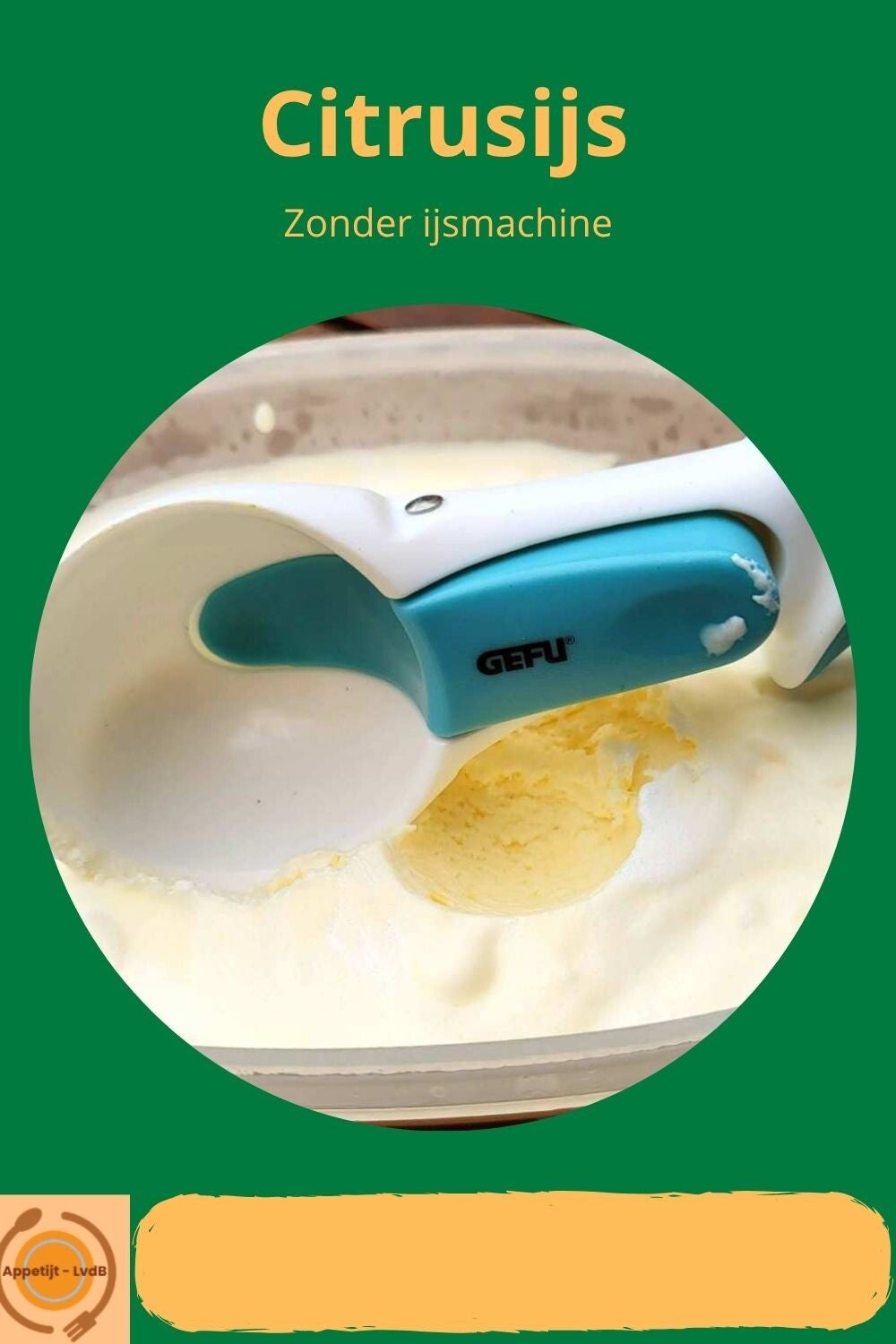 Citrusijs zonder ijsmachine