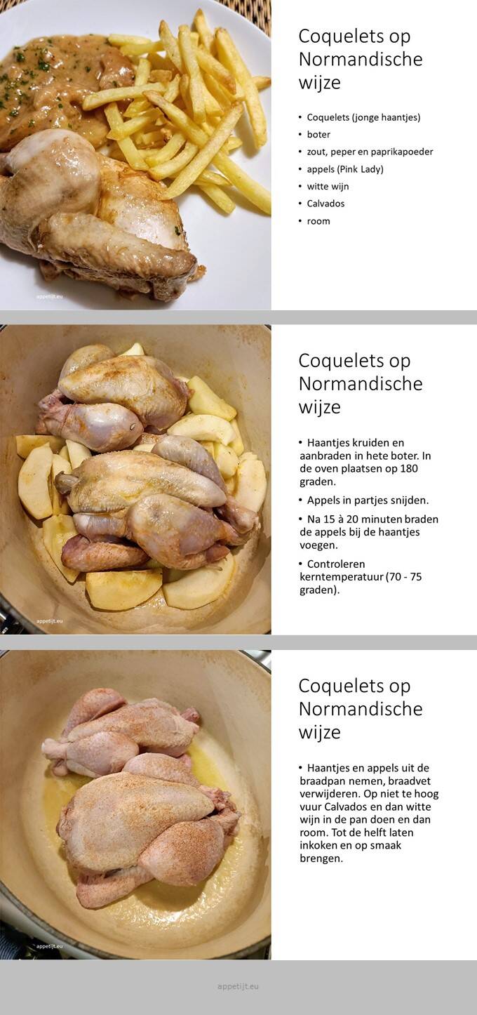 Coquelet op Normandische wijze