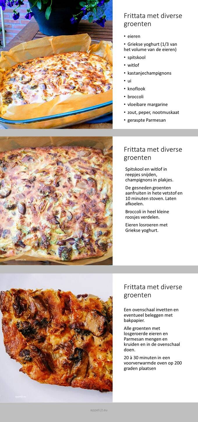 Frittata met diverse groenten