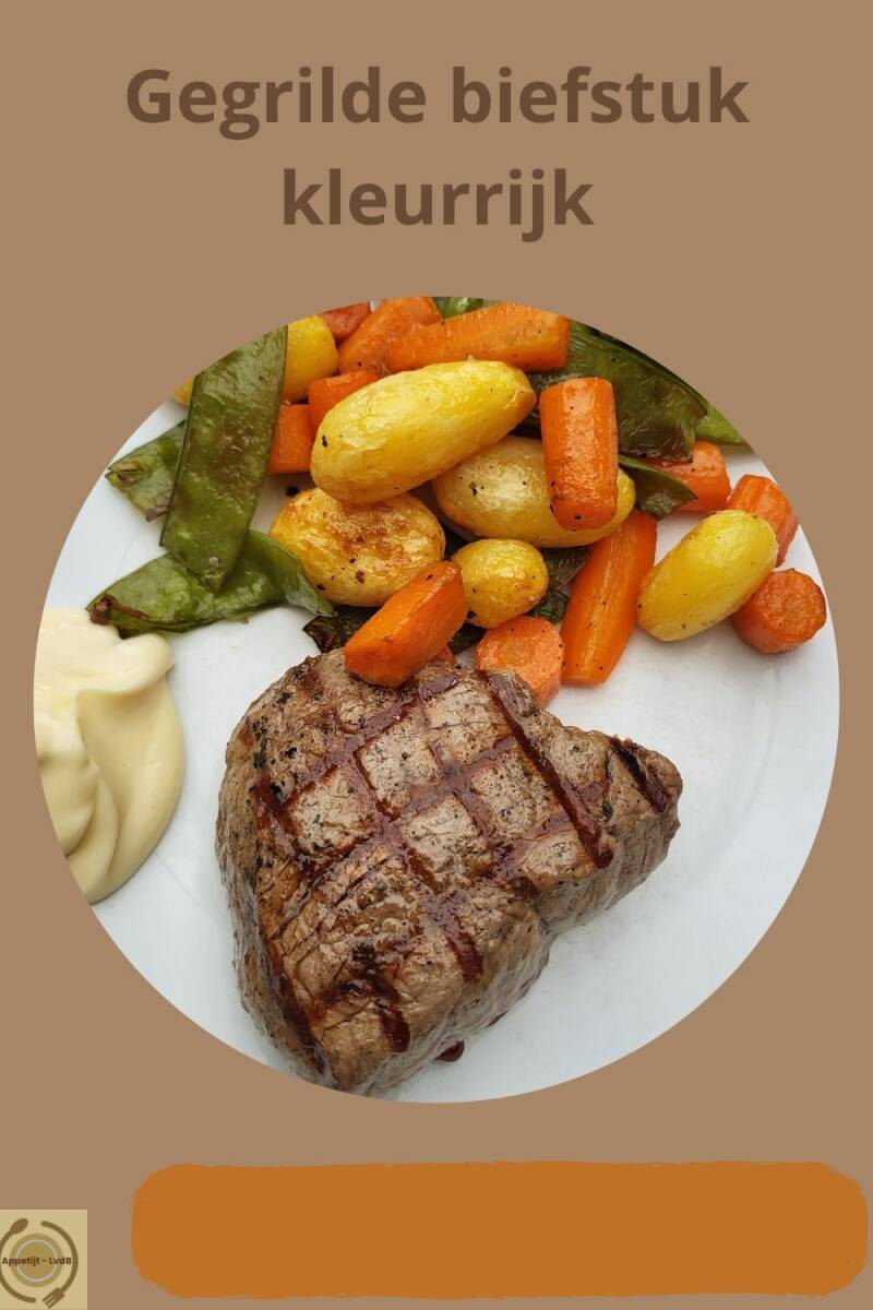 Gegrilde biefstuk kleurrijk