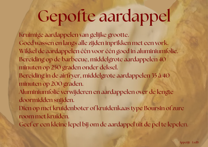Gepofte aardappel
