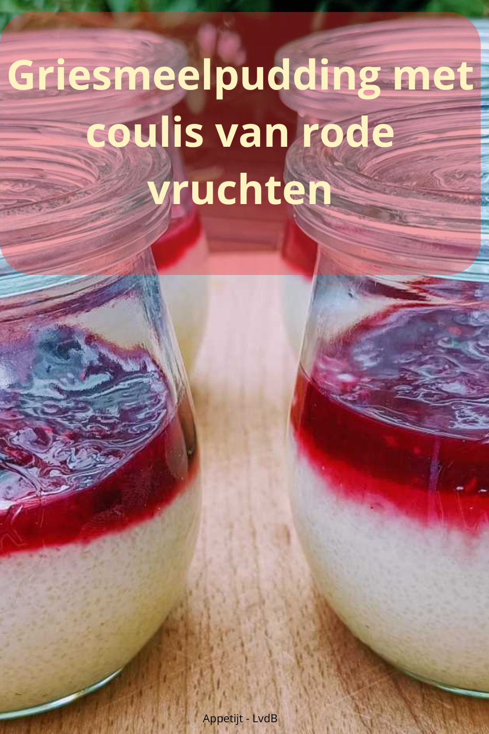 Griesmeelpudding met coulis van rode vruchten