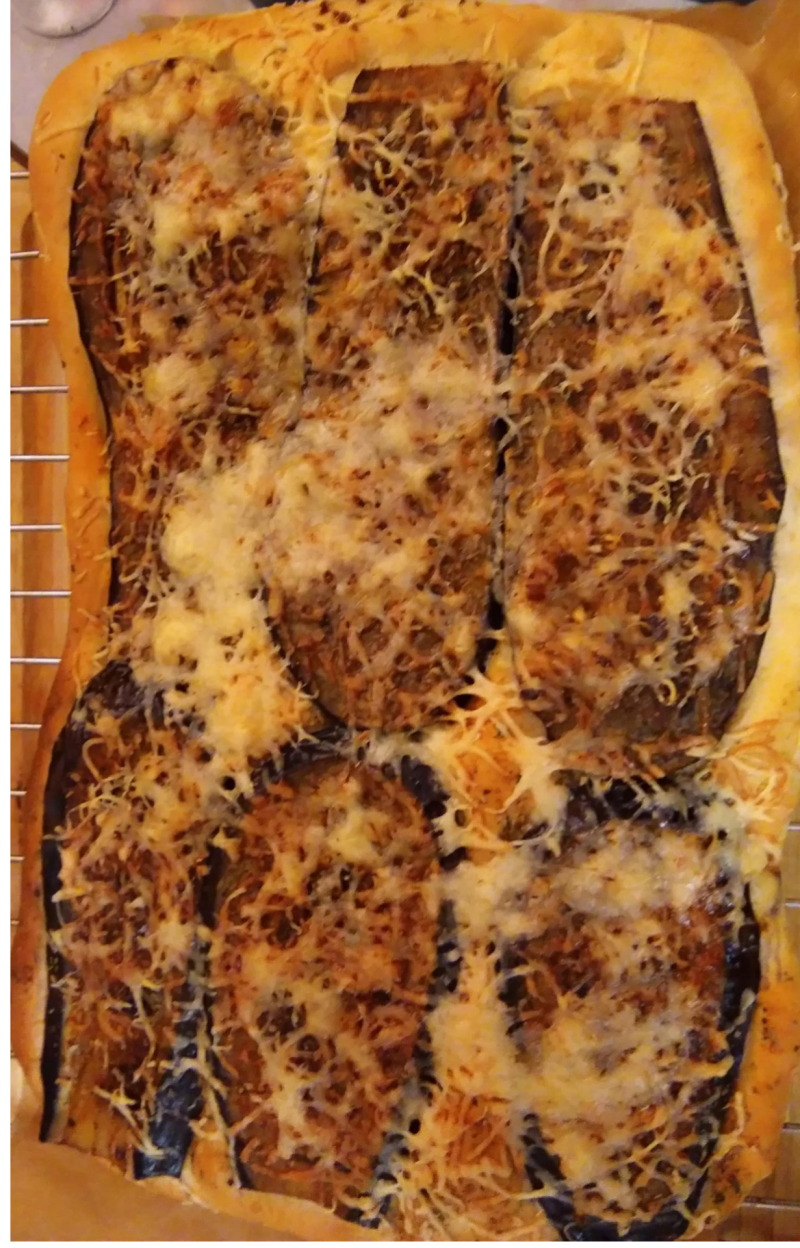 Aubergine focaccia