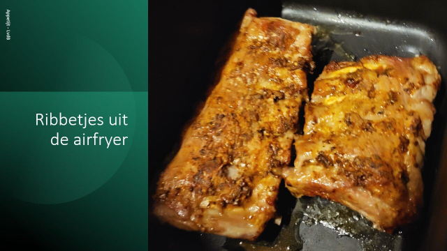 Ribbetjes uit de airfryer