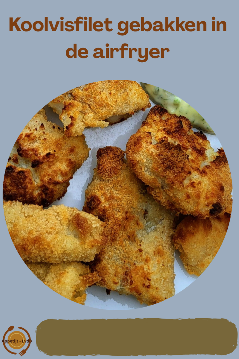 Koolvisfilet gebakken in de airfryer